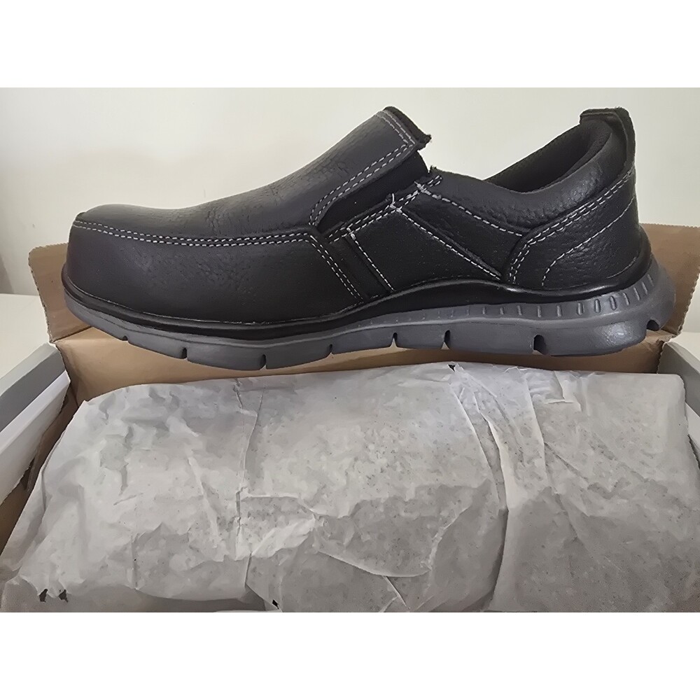 Hytest Black Memory Foam Women's Safety Slip On Footwear Work Shoe 8M K17350